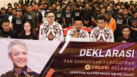 Alumni Muda Tiga Kampus Di Jatim Deklarasi Dukungan Untuk Ganjar Pranowo