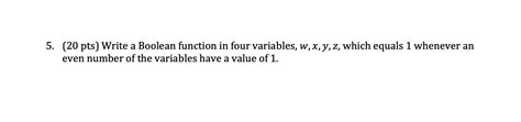 Solved 3 20 Pts Use A K Map To Minimize This Boolean