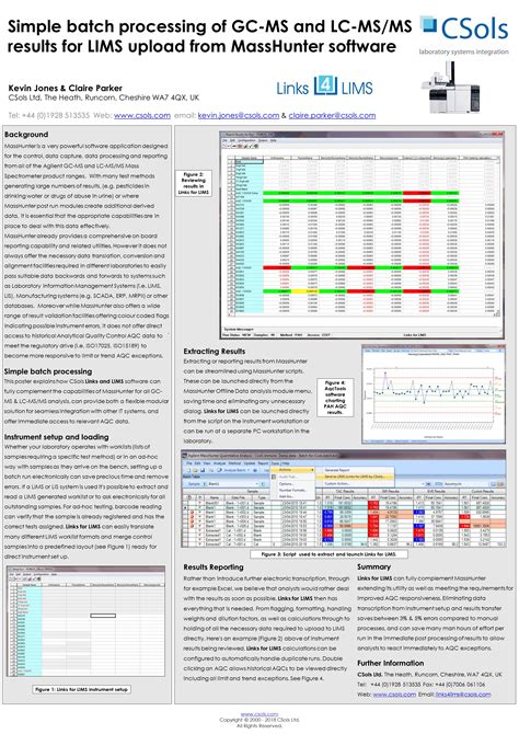 Batch Processing Of Gc Ms And Lc Msms Results For Masshunter Software