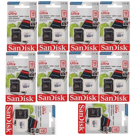 Cart O De Memoria Micro Sd Sandisk Ultra Gb Kit Unid Shopee