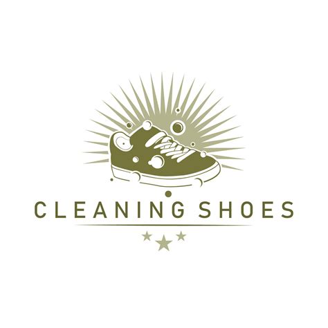 Cleaning Shoe Wash Laundry Business Logo Template Shoes Care Vector