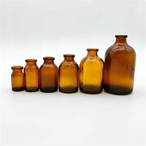 Molded Type Clear Amber Pharmaceutical Sterile Injection Glass Bottle