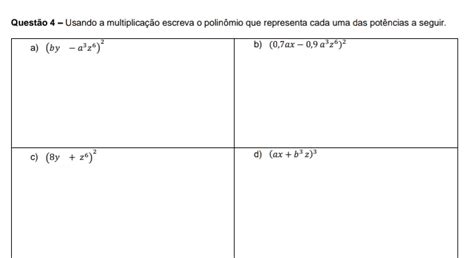 Solved Quest O Usando A Multiplica O Escreva O Polin Mio Que