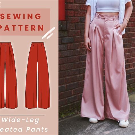 Wide Leg Pants Pattern Etsy