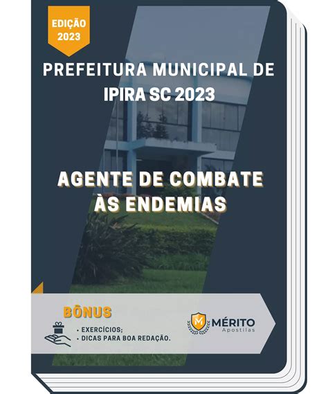 Apostila Agente De Combate às Endemias Prefeitura De Ipira Sc 2023