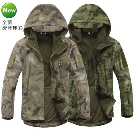 Best Army Camouflage Soft Shell Outdoor Jacket Men Tad Shark Green Military Tactical Waterproof