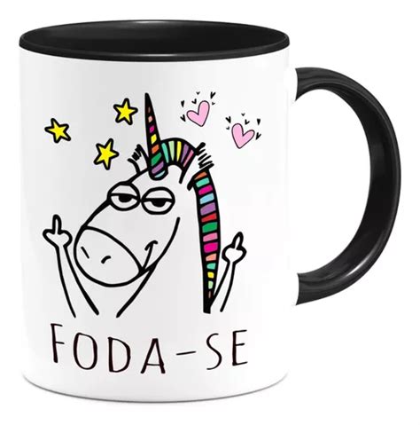 Caneca Foda se Unicórnio Divertida Brincadeira engraçada