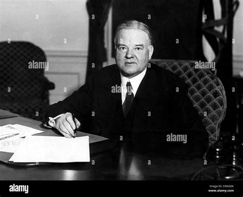 President Herbert Hoover signs unemployment relief bills passed by ...