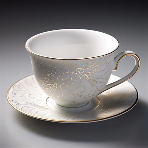 Whisper of beauty una delicada taza de té de porcelana abraza la