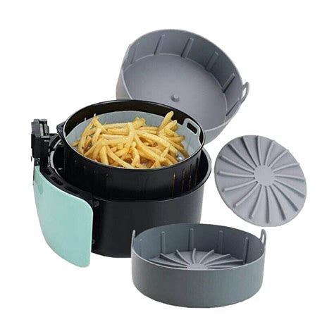 Cesto Para Air Fryer Forno E Microondas Forma Bandeja Em Silicone F Cil