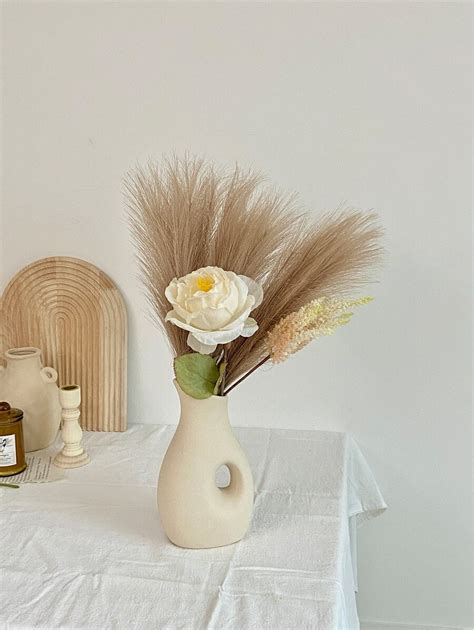 1pc Faux Pampas Grass Pampas Grass For Vase Filler Artificial Pampas Grass Fake Pampas Branches