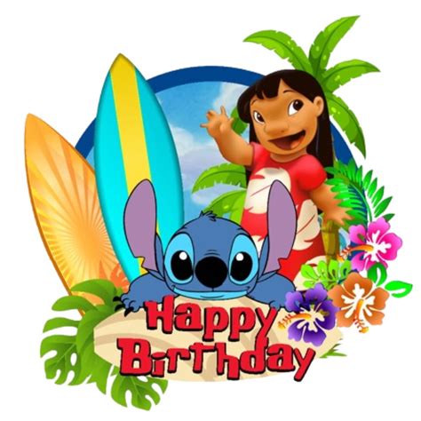 Topper para Torta de Cumpleaños Lilo Stitch Tu Fiesta a un Click