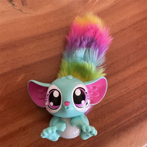 Lil Gleemerz Babies Aqua Blue Talking Lemur Figure Light Up Tummy Ebay