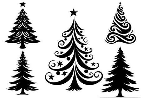 Christmas Tree Silhouette Design Graphic By Creative Shirts · Creative