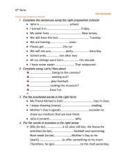 6th Form ESL Worksheet By Safsoufa16