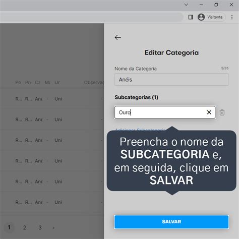 Como Cadastrar Subcategorias Para Produtos Pelo Nex No Navegador