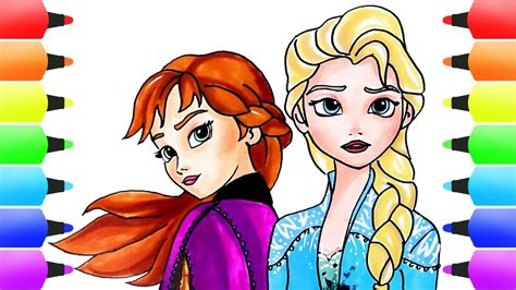 How To Draw Elsa And Anna From Frozen