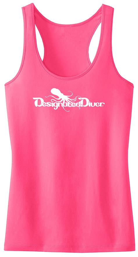 Designated Diver Racerback Tank Neon Pink Designated Sports