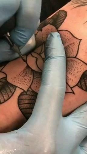 Process Of Whip Shading Flower Arm Tattoo By Matt Stopps