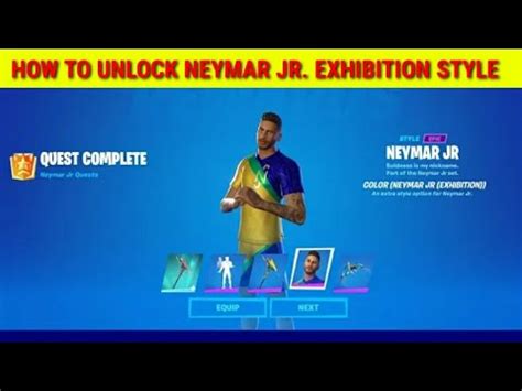 How To Unlock Neymar Jr Exhibition Style In Fortnite Neymar Jr Brazil