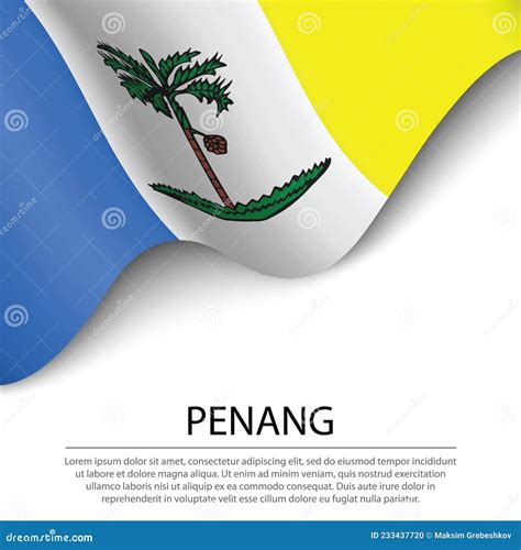 Flag Penang Brush Strokes Flag Penang State On Transparent Background