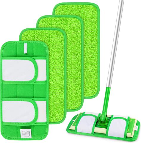 4 Stück Mop Microfaser Reinigung Pads für Swiffer Bodenwischer Wet