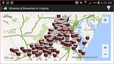 Map Of Virginia Wineries And Breweries Map Resume Examples