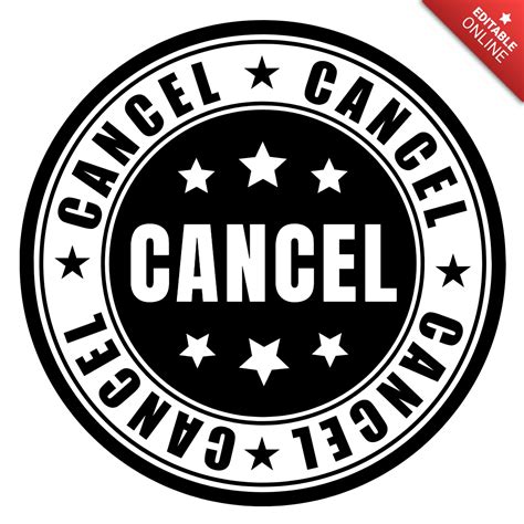 Cancel Stamp Logo Design Template Free Design Template
