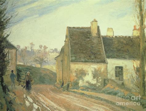 The Tumbledown Cottage Near Osny 1872 Painting By Camille Pissarro