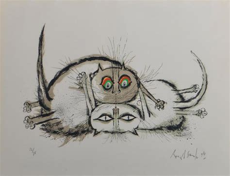 Sold Price Ronald Searle Br Two Cats Signed And Numbered