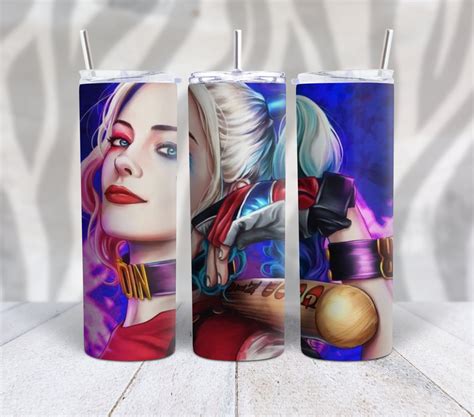 Harley Quinn Oz Straight Skinny Tumbler Design Png Etsy