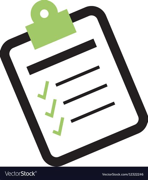 Checklist Form Symbol Royalty Free Vector Image