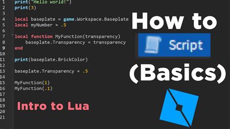 How To SCRIPT In Roblox 1 Intro To Lua YouTube