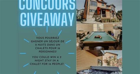 Gagnez Un S Jour De Nuits Dans Un Chalet Pour Personnes