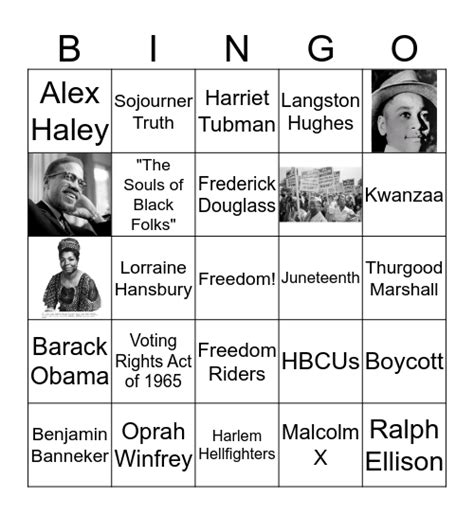 Black History Month Bingo Card