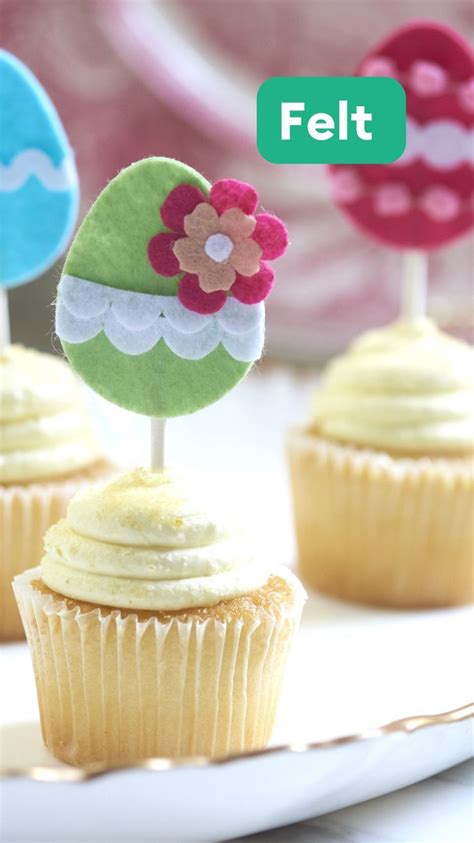 How To Make Cupcake Toppers With Cricut Felt Craft Projects Diy