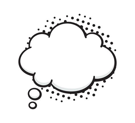 Speech Bubble Cloud Shape With Dots Rays In Pop Art Style Comic Style