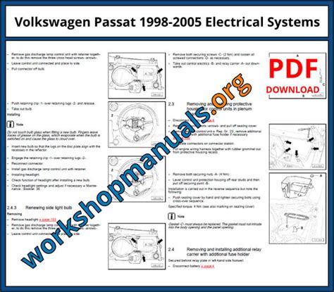 VW Volkswagen Passat 1998-2005 Workshop Repair Manual Download PDF