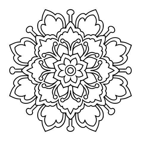 Mandala Coloring Page For Adult Simple And Easy Mandalas Coloring