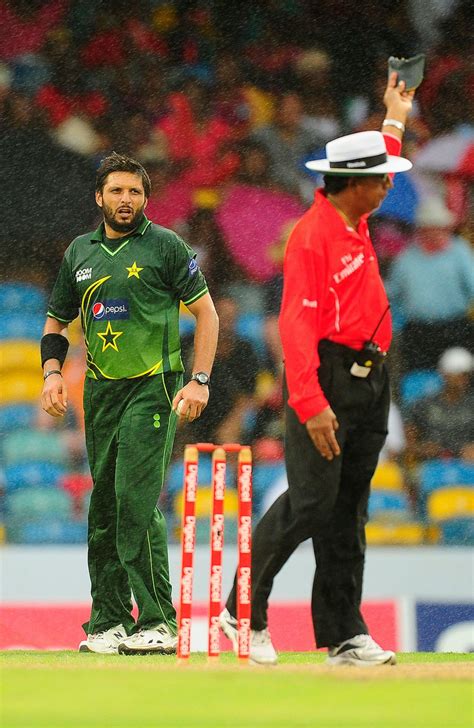 Shahid Afridi Watches As Asoka De Silva Calls For The Covers