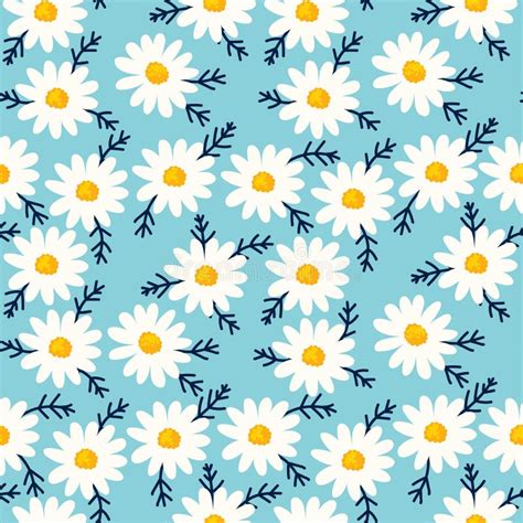 Floral Ditsy Daisy Seamless Pattern In Millefleurs And Liberty Style