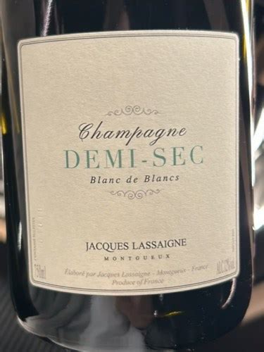 Jacques Lassaigne Demi Sec Blanc De Blancs Champagne Vivino US