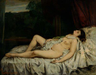 Nu Endormi Gustave Courbet Estampe D Art