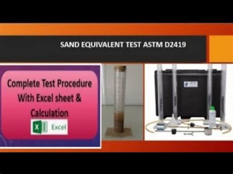 Sand Equivalent Test Astm D Aashto T Youtube