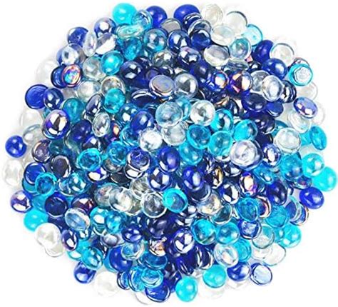 Uniflasy Blended Fire Glass Rocks Beads For Outdoors And Indoors