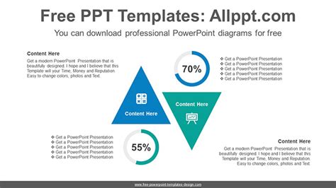 Reverse Facing Triangle Powerpoint Diagram Template Powerpoint And