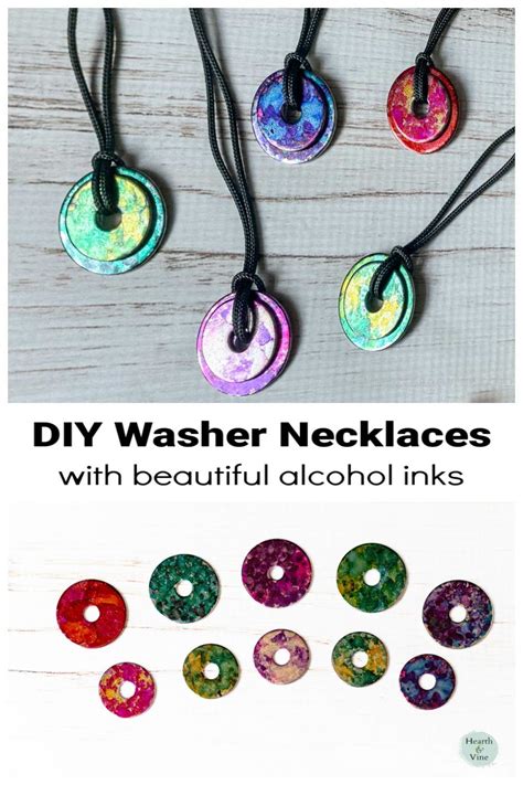 Alcohol Ink Washer Necklace Tutorial Hearth And Vine Alcohol Ink