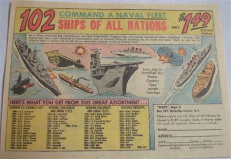 1963 Ad 102 Ships Of All Nations Naval Set Ebay