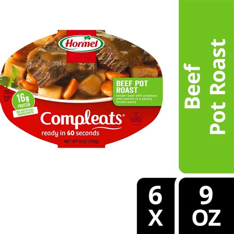 Hormel Compleats Beef Pot Roast 9 oz (Pack of 6) - Walmart.com