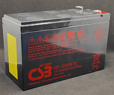 Купить Аккумуляторная батарея CSB HR1234WF2 12V 9Ah, цена 1209 ₴ — Prom ...